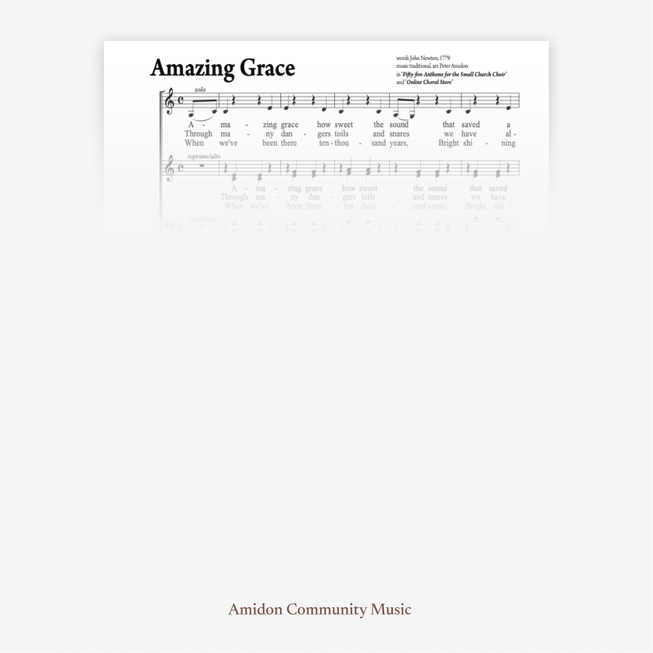 Amazing Grace Hymn