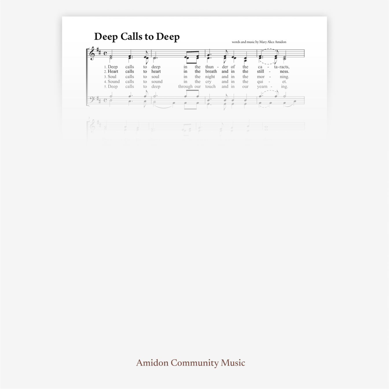 Deep Calls to Deep (a cappella SATB)