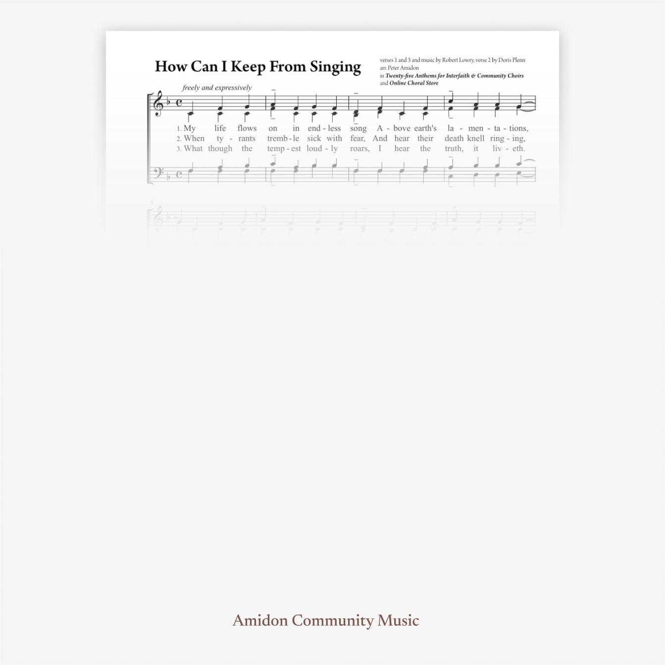 How Can I Keep From Singing