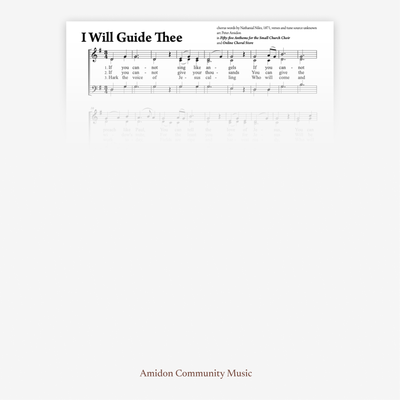 I Will Guide Thee